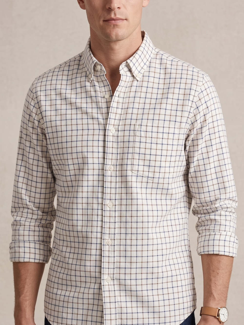 J.Crew Oxford Check Button Down Shirt Preppy Ivy Academia Smart Casual Classic
